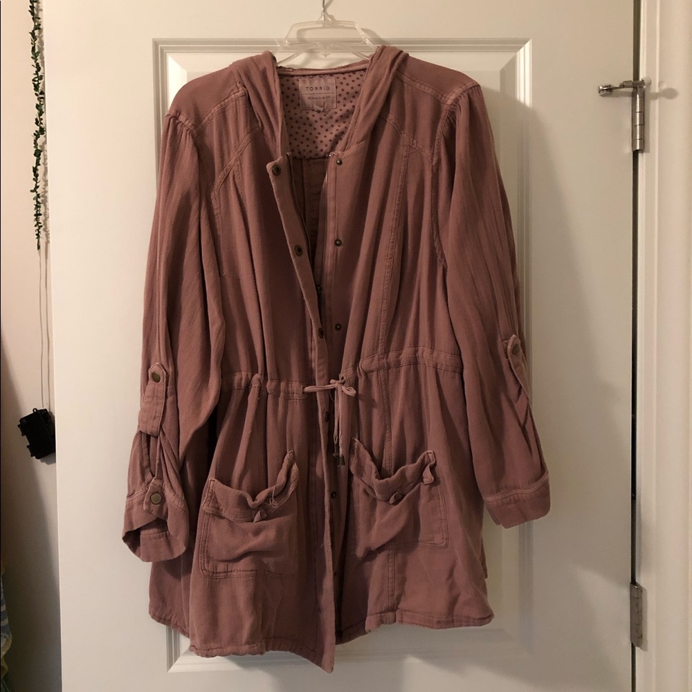 Hooded Blush Utility Torrid Jacket